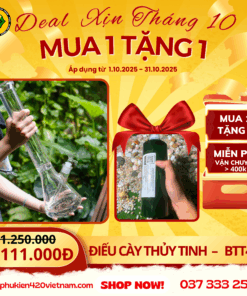 Điếu Cày Thủy Tinh Bronzey - BTT453