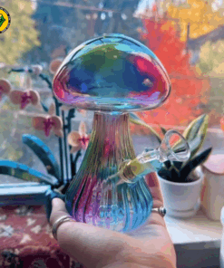 Điếu Cày Thủy Tinh Aurora Shroom - BTT723