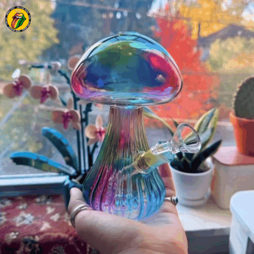 Điếu Cày Thủy Tinh Aurora Shroom - BTT723