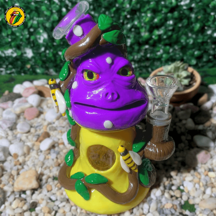 Điếu Cày Thủy Tinh Purple Shroom - BTT725