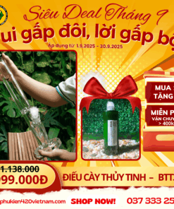 Điếu Cày Thủy Tinh Thẳng Thắng - BTT376