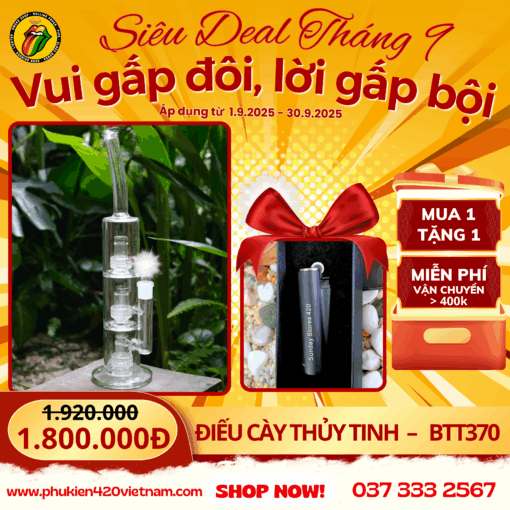 Triplet Crystal Bong - BTT370